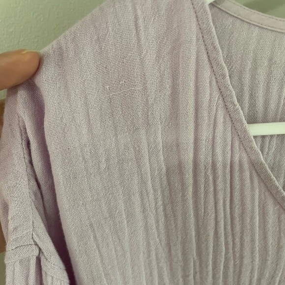 Eileen Fisher Organic Cotton Gauze Dress - Light Purple (Malow) - Extra Small XS - Picture 3 of 16